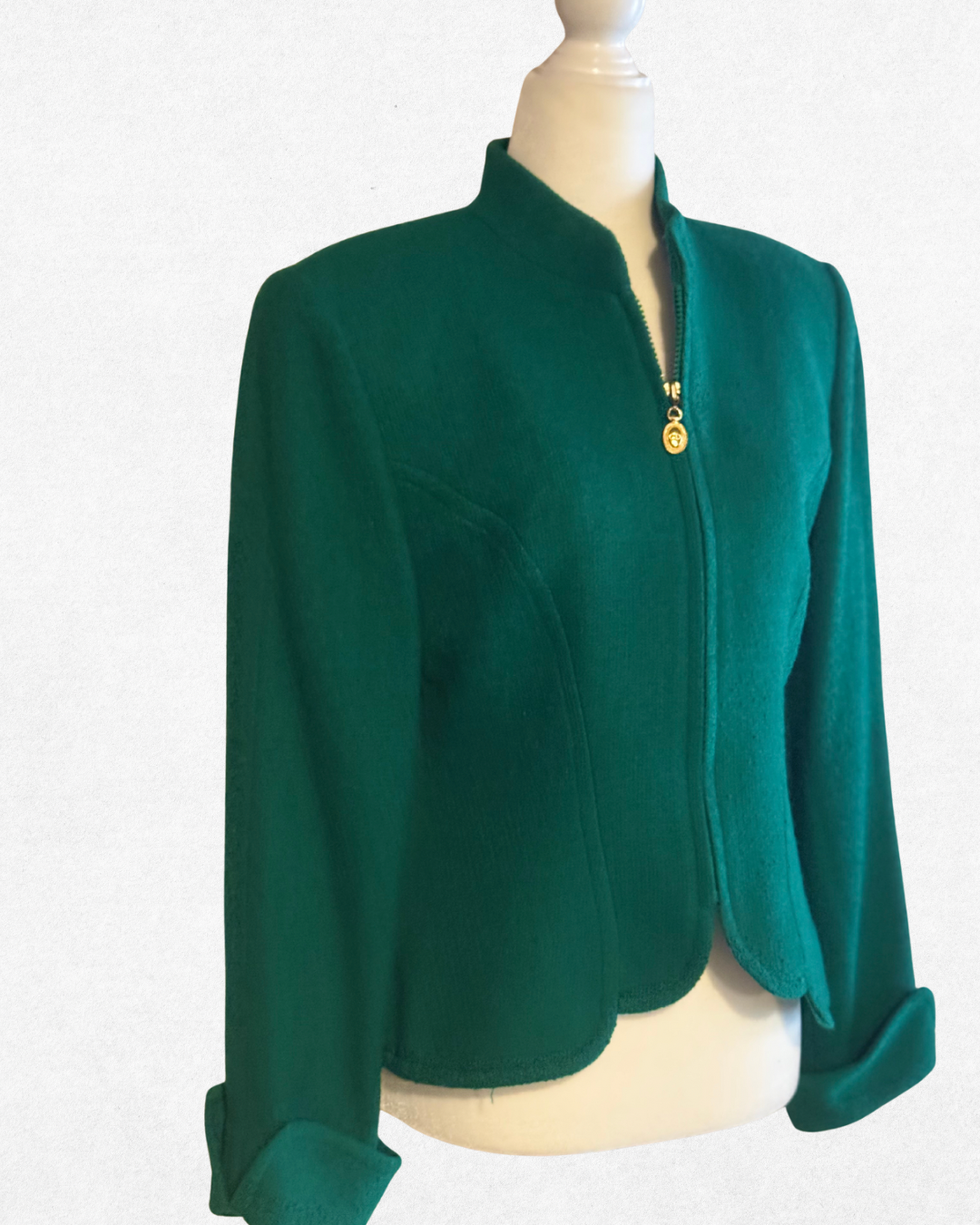 Christian Dior Miss Emerald Wool Sculpted Jacket – Early 90s Size 4-6