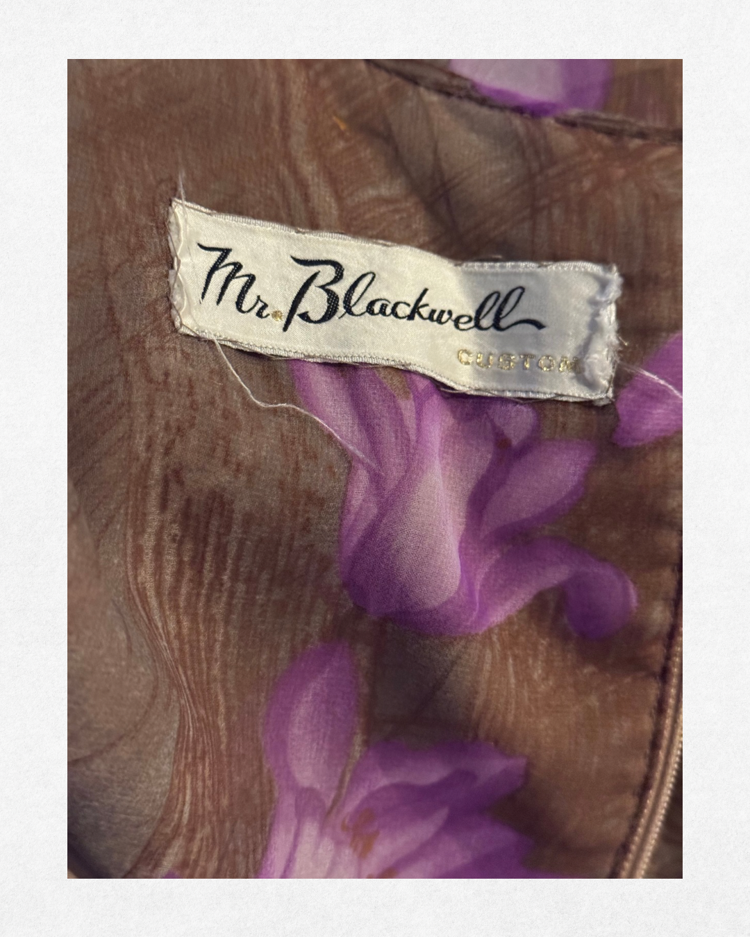 One of a kind: Mr. Blackwell Custom Floral Chiffon Gown