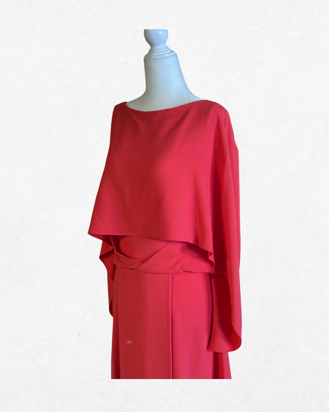 NWT Vionnet Vermilion Red Crepe Overlay Dress size IT 42/US 6-8