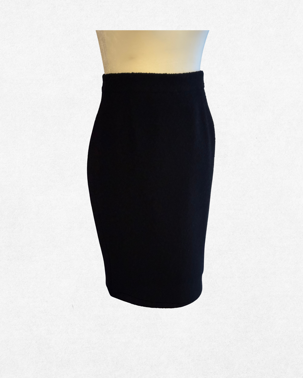 Chanel Autumn/Winter 1993A Black Wool Bouclé Skirt Size FR 40