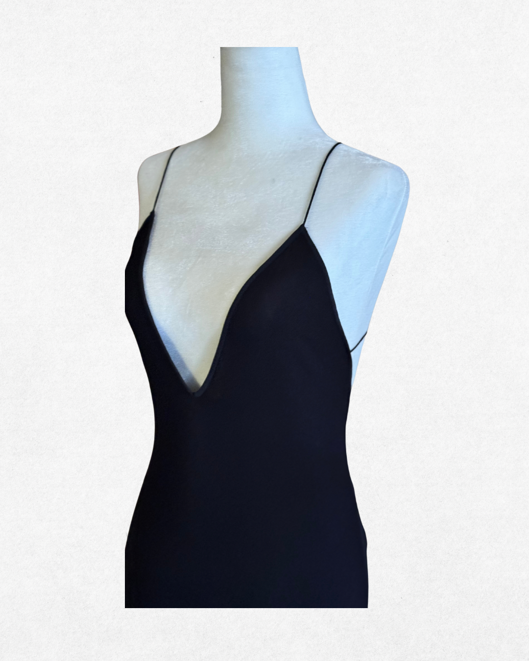 Dreamy Vionnet Black Crepe Backless Gown Size 40 IT