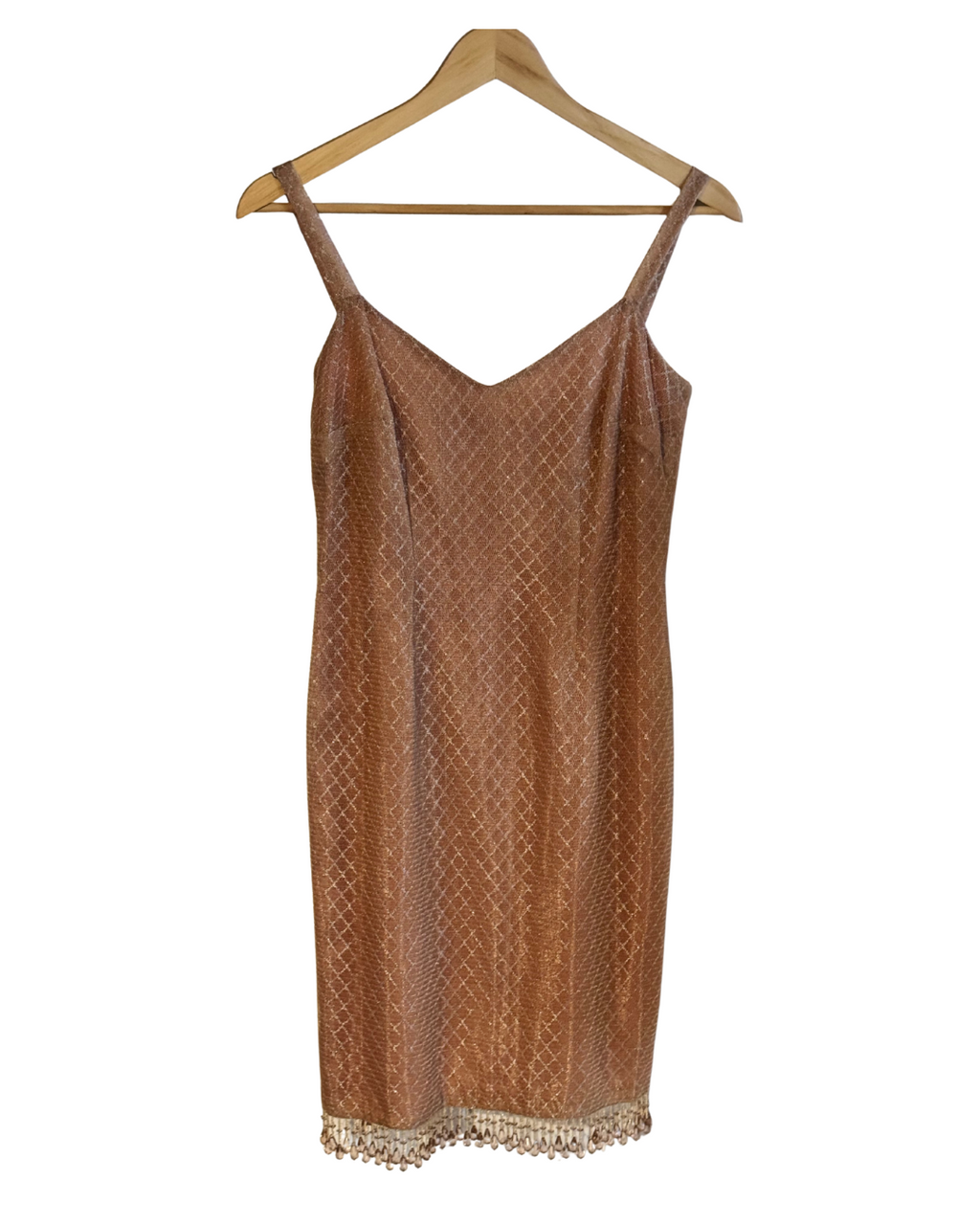 Mackie by Bob Mackie Nude Beaded Mini Dress Size 4