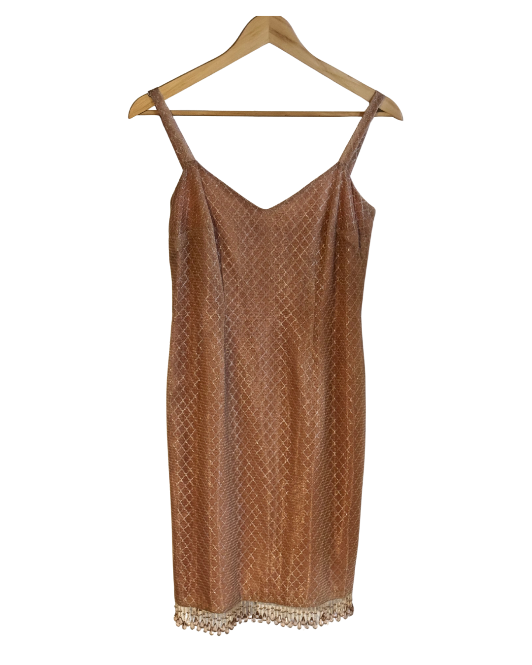 Mackie by Bob Mackie Nude Beaded Mini Dress Size 4