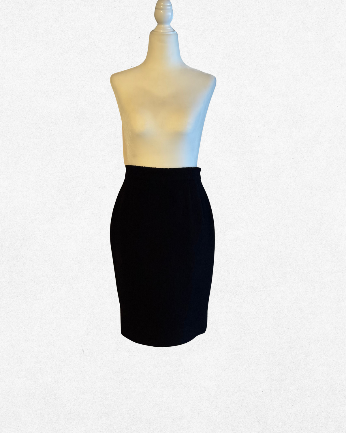 Chanel Autumn/Winter 1993A Black Wool Bouclé Skirt Size FR 40