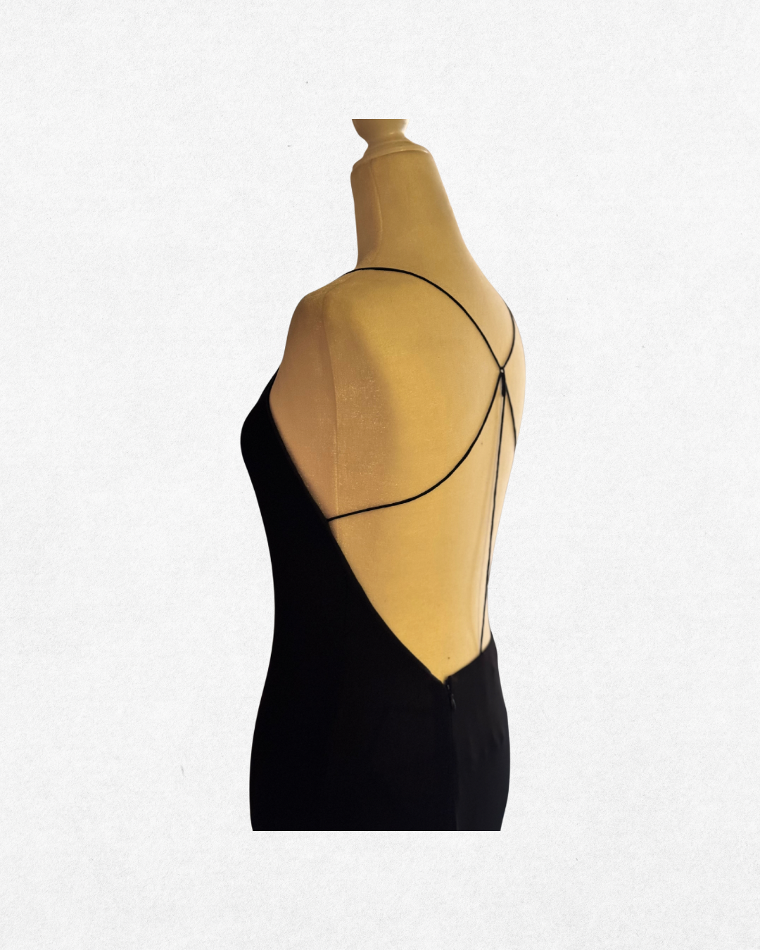 Dreamy Vionnet Black Crepe Backless Gown Size 40 IT