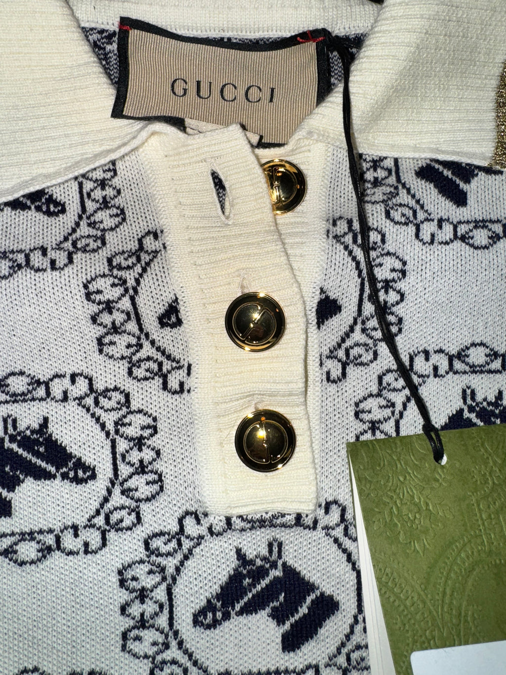 2022 Gucci Knit Horse Polo