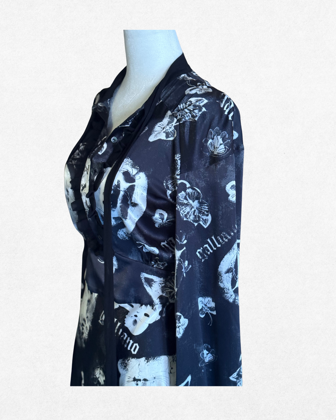 Galliano by John Galliano Abstract Print Silk Dress – 2015 Size 40