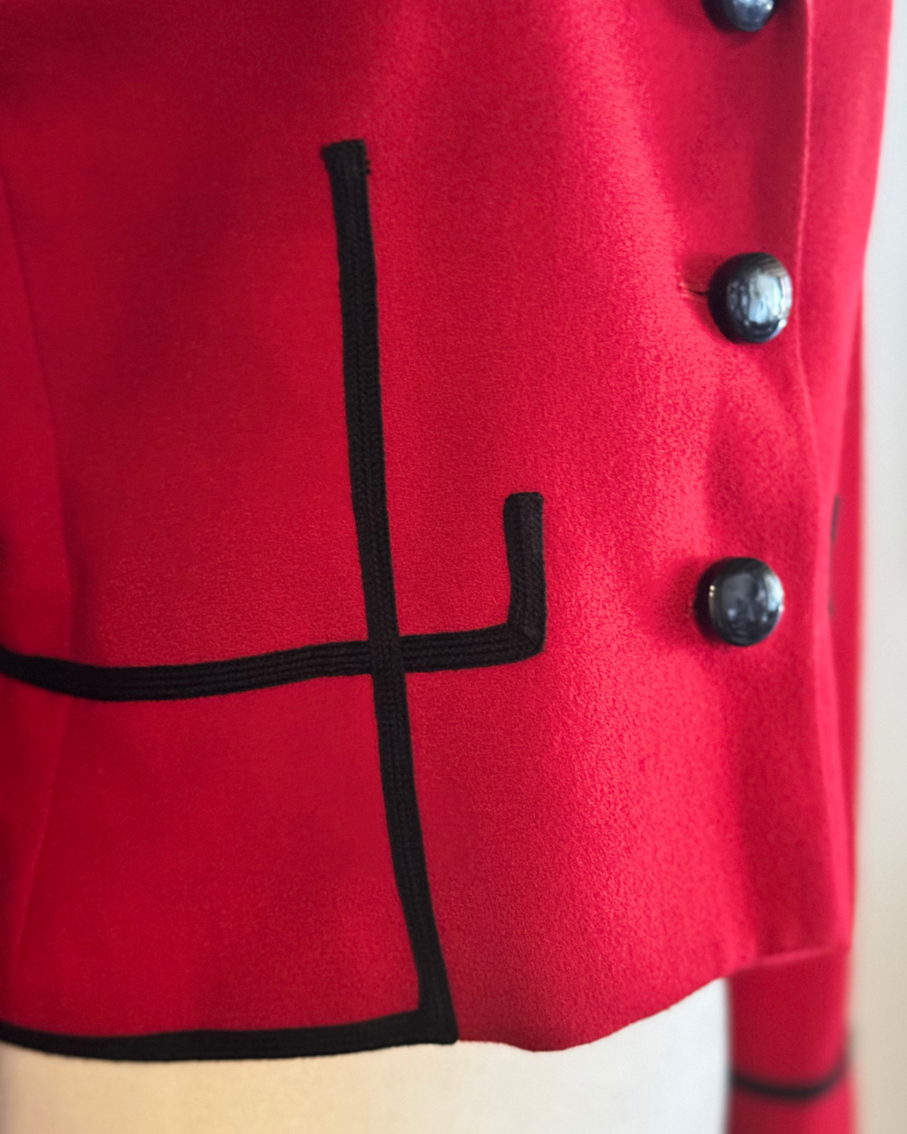 1980’s Red Christian Dior Cropped Wool Blazer Size 6
