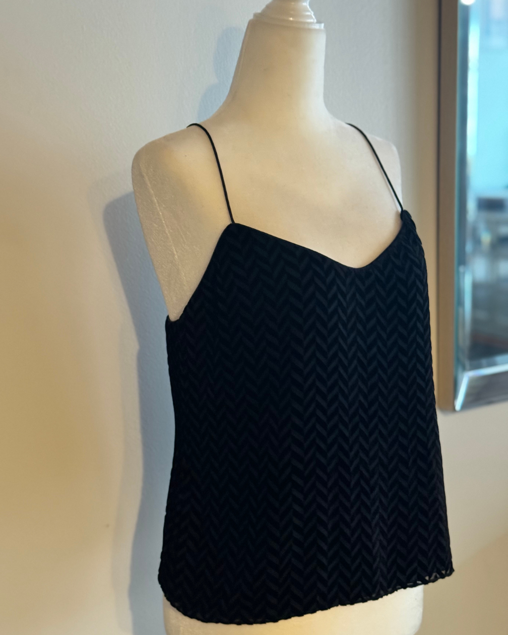 NWT Emanuel Ungaro Velvet Chevron Top Size 8