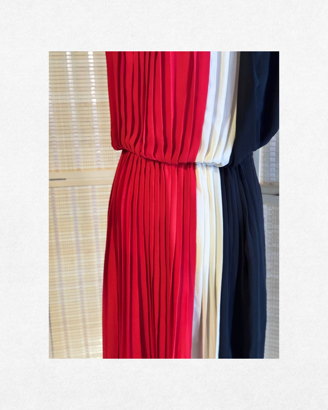 Vionnet Silk Pleated Colorblock Dress Size 8