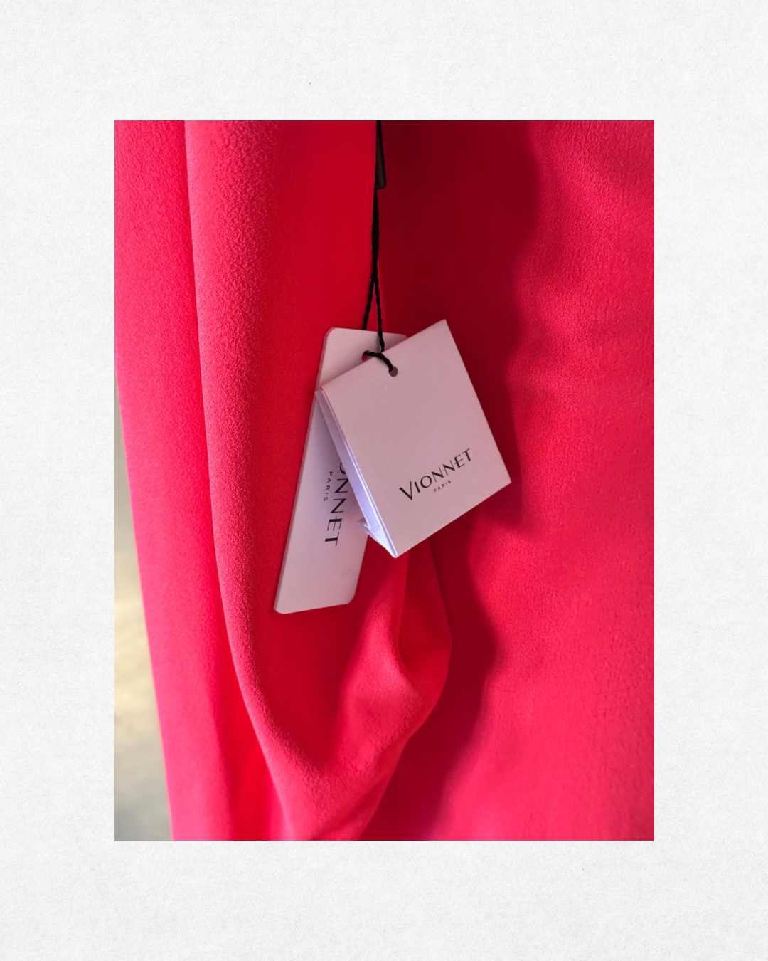 NWT Vionnet Vermilion Red Crepe Overlay Dress size IT 42/US 6-8