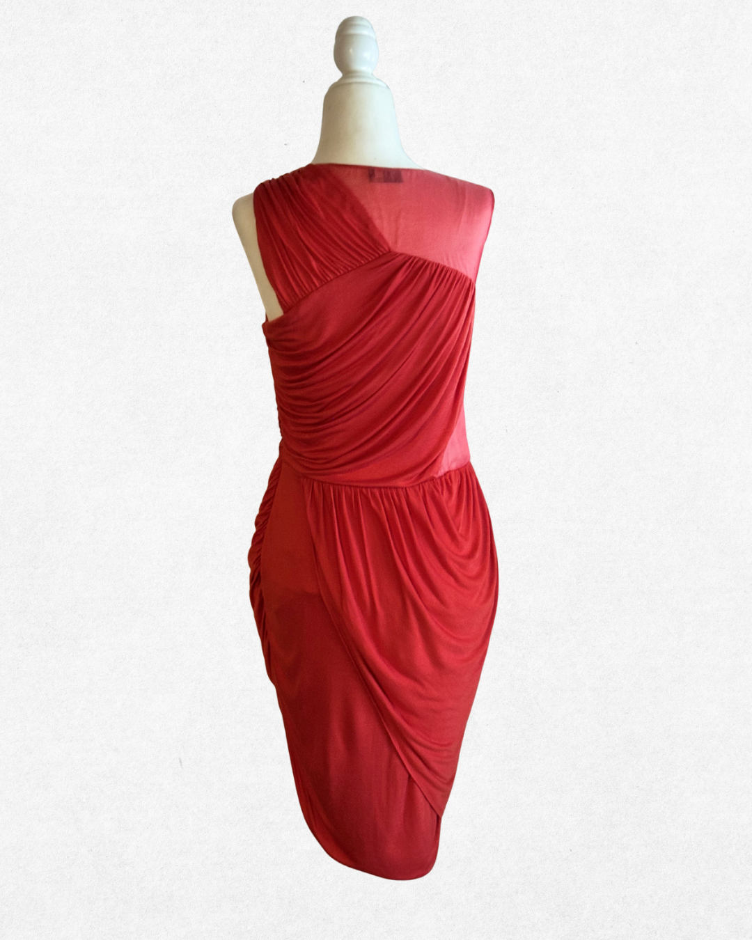 Vintage Fendi by Karl Lagerfeld Coral Draped Dress – Size 42 IT (6/8)