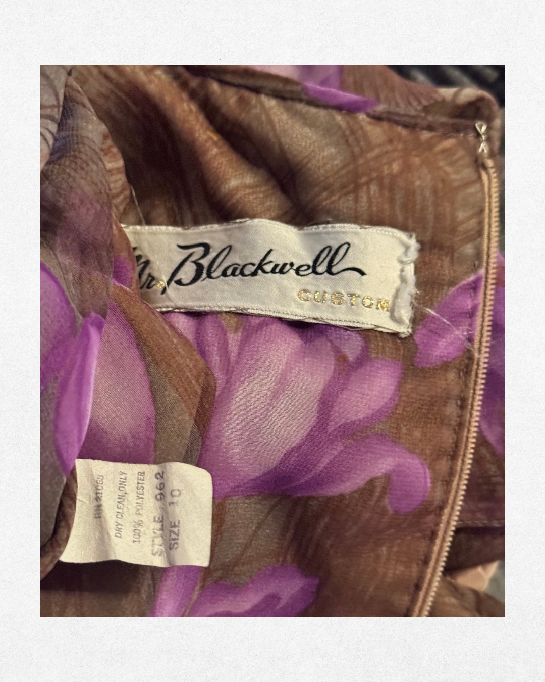 One of a kind: Mr. Blackwell Custom Floral Chiffon Gown