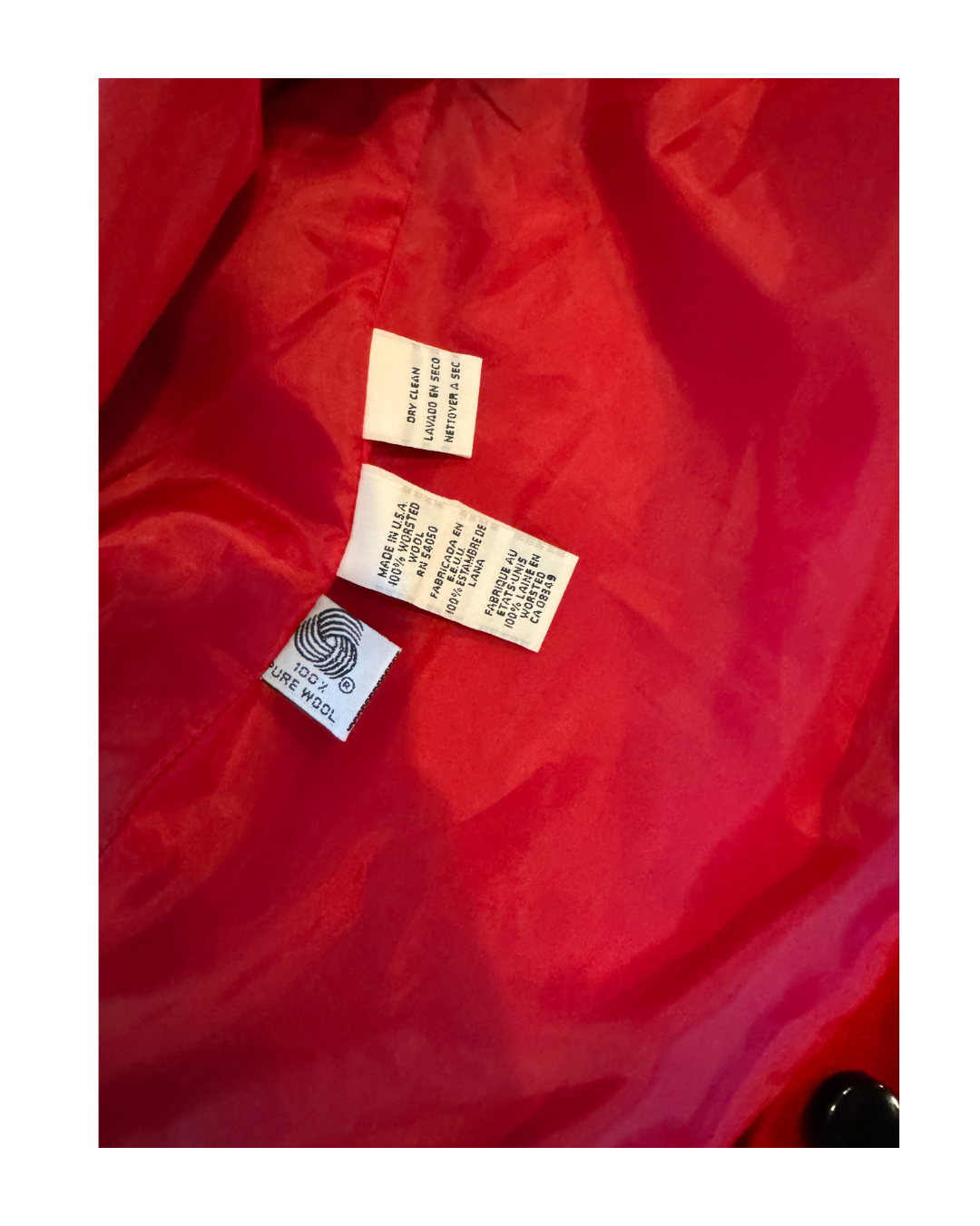 1980’s Red Christian Dior Cropped Wool Blazer Size 6