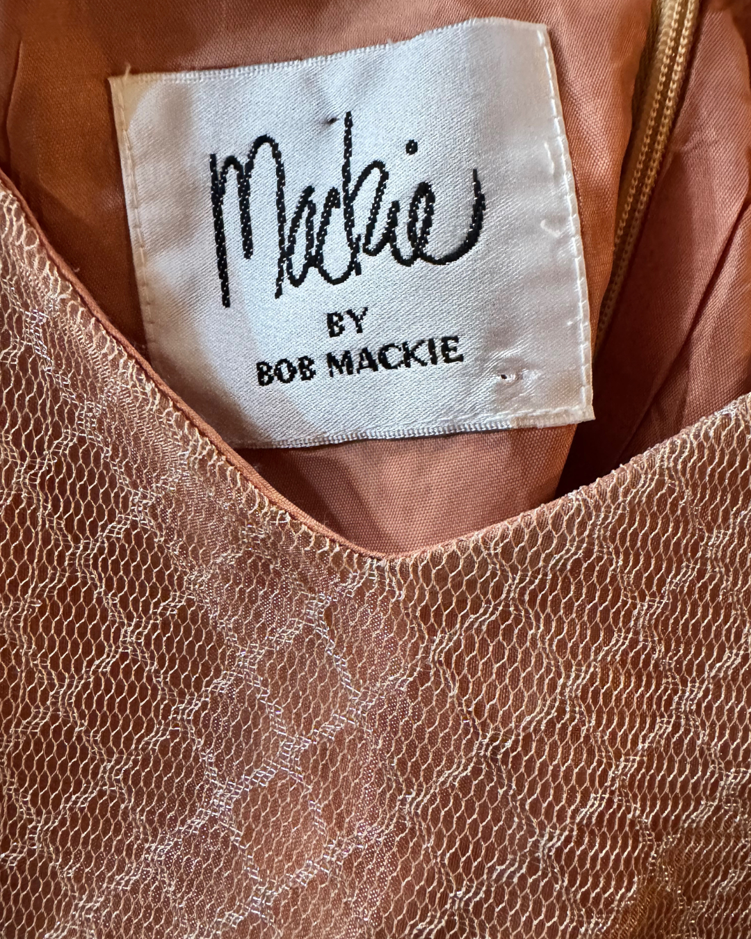 Mackie by Bob Mackie Nude Beaded Mini Dress Size 4