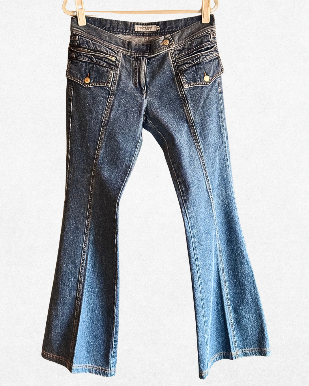 Vintage 90’s/00’s Yves Saint Laurent Rive Gauche Flared Jeans – Size F42 (Fits US 4–6)
