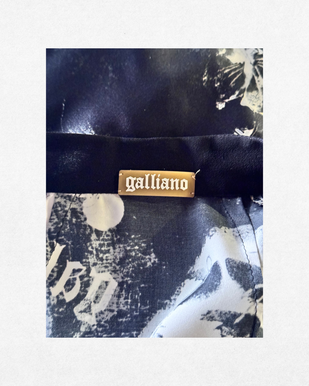 Galliano by John Galliano Abstract Print Silk Dress – 2015 Size 40
