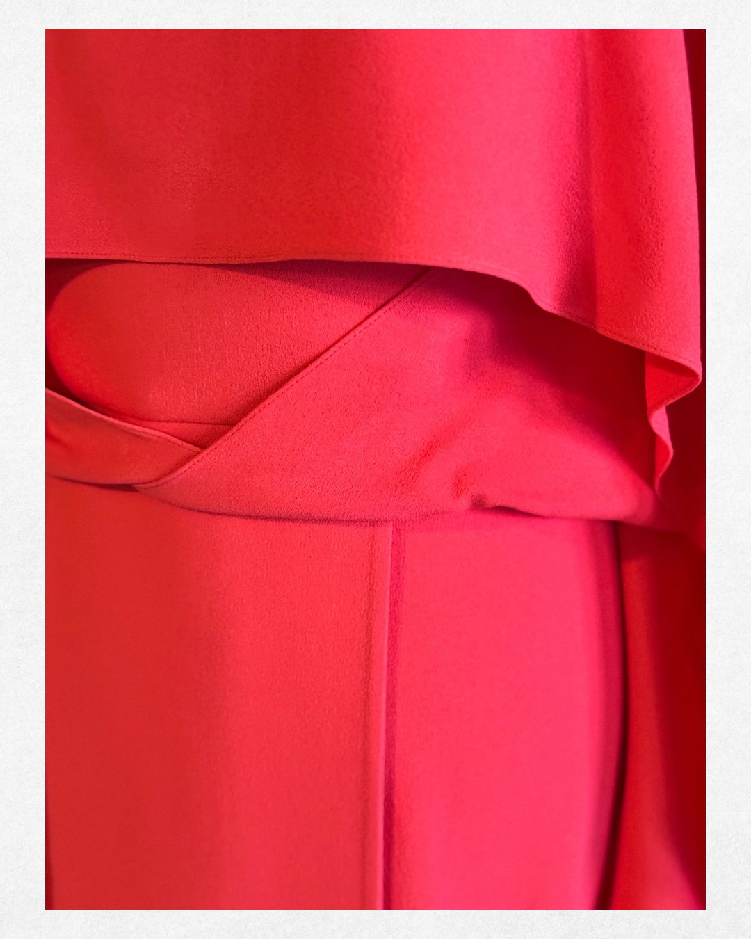 NWT Vionnet Vermilion Red Crepe Overlay Dress size IT 42/US 6-8