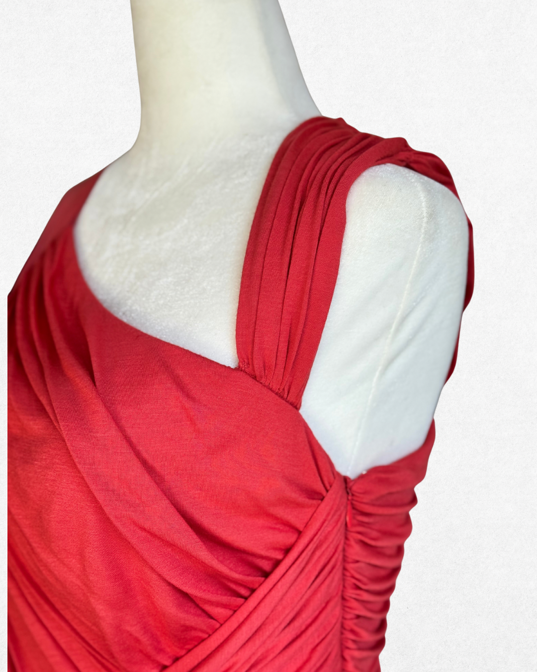 Vintage Fendi by Karl Lagerfeld Coral Draped Dress – Size 42 IT (6/8)