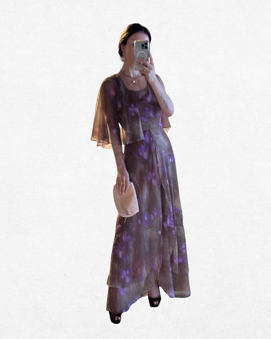 One of a kind: Mr. Blackwell Custom Floral Chiffon Gown