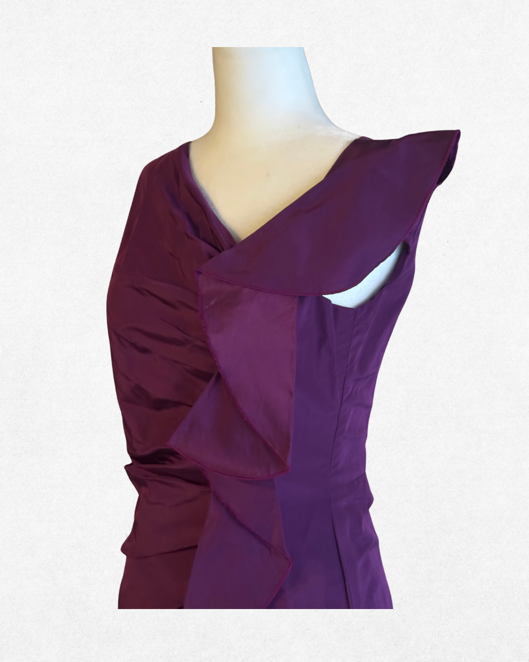 2000s Oscar de la Renta Silk Faille Cocktail Dress size 6