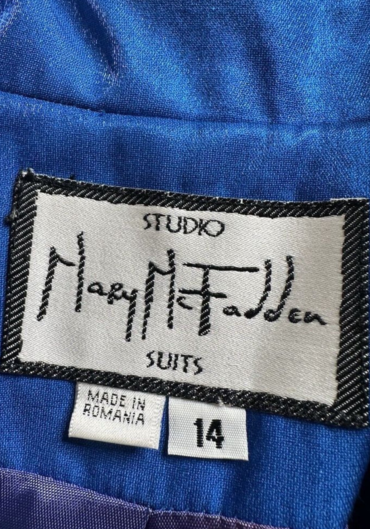 NWT 1980's Mary McFadden Skirt Suit Size 14