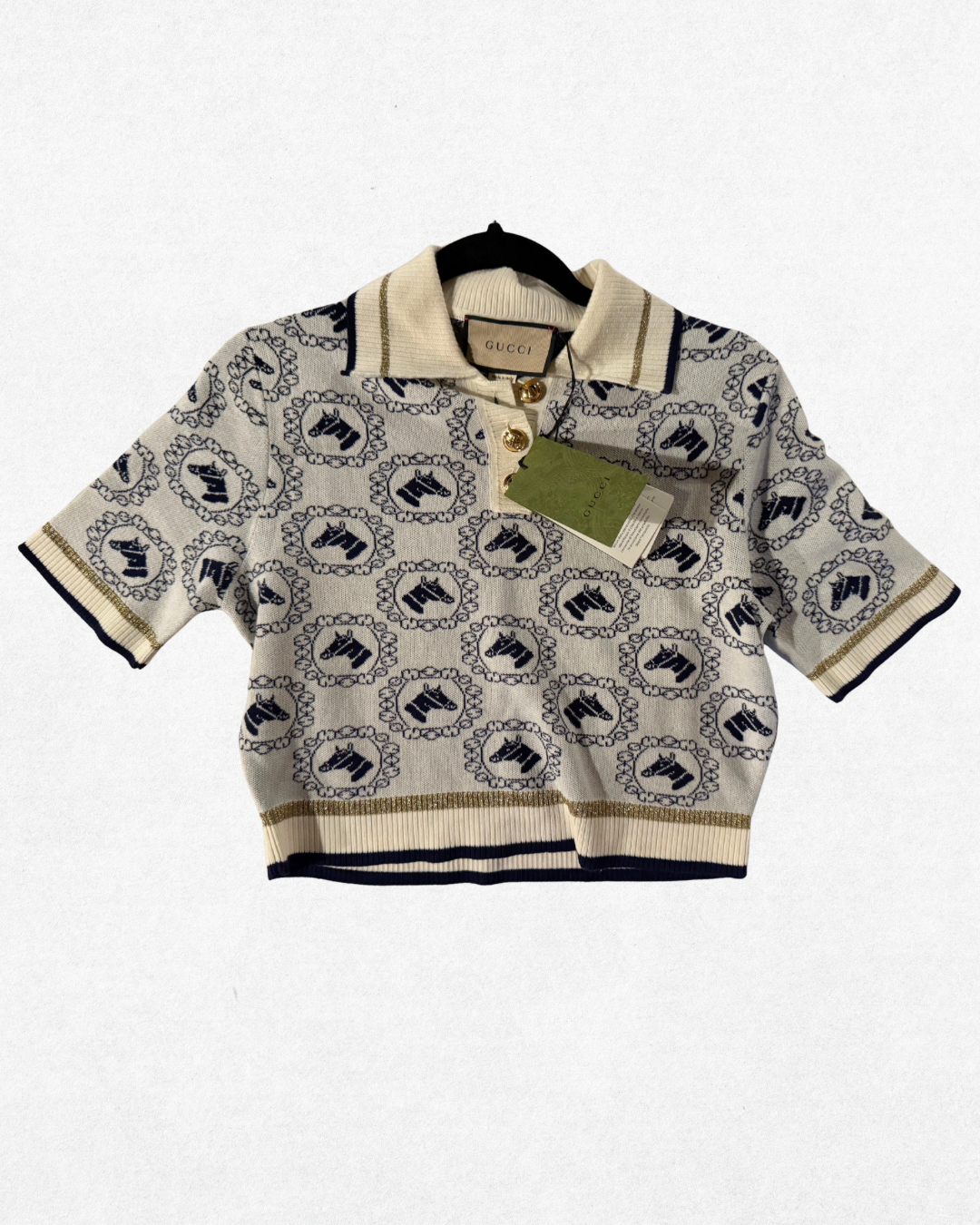 2022 Gucci Knit Horse Polo