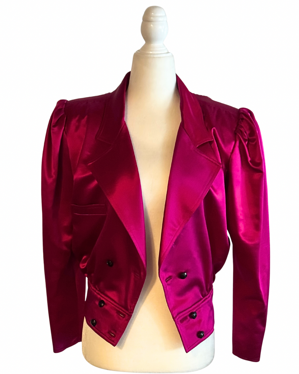 1980's Emanuel Ungaro Satin Cropped Blazer size 2