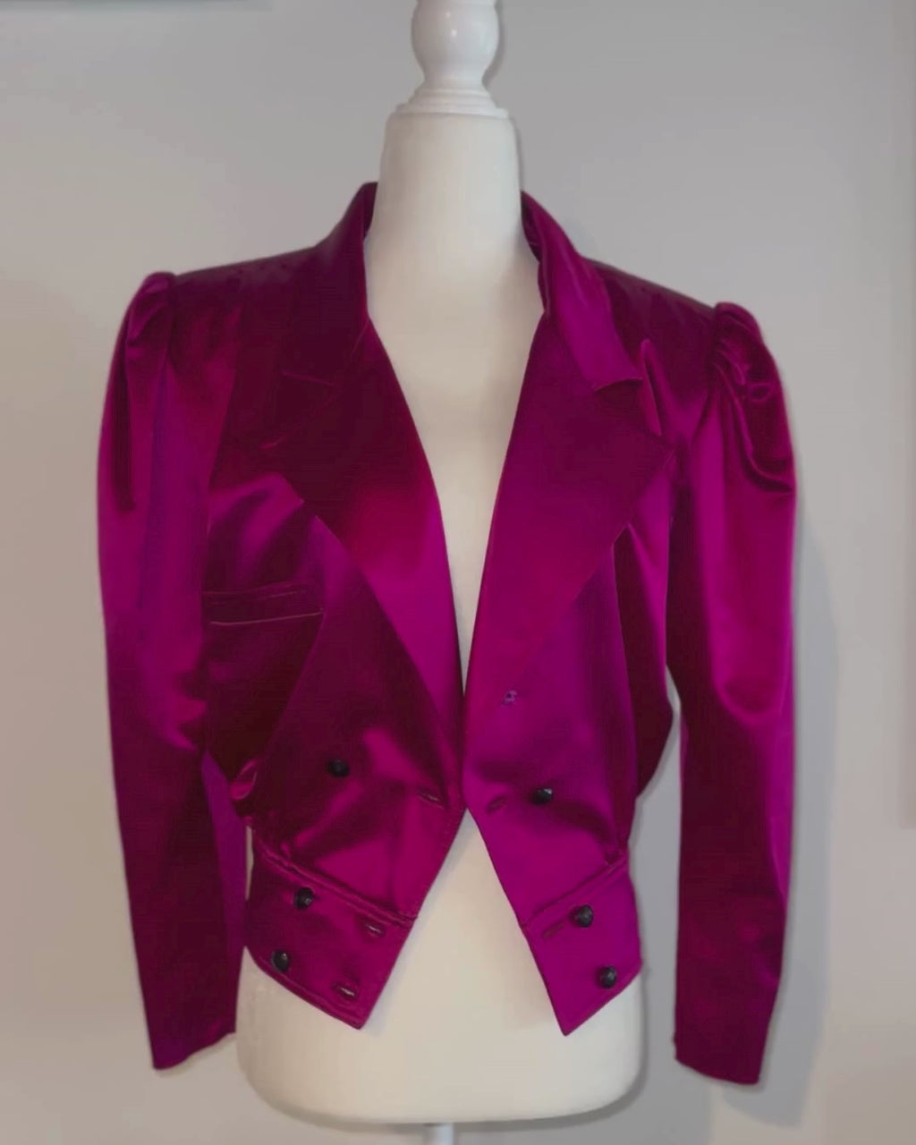 1980's Emanuel Ungaro Satin Cropped Blazer size 2