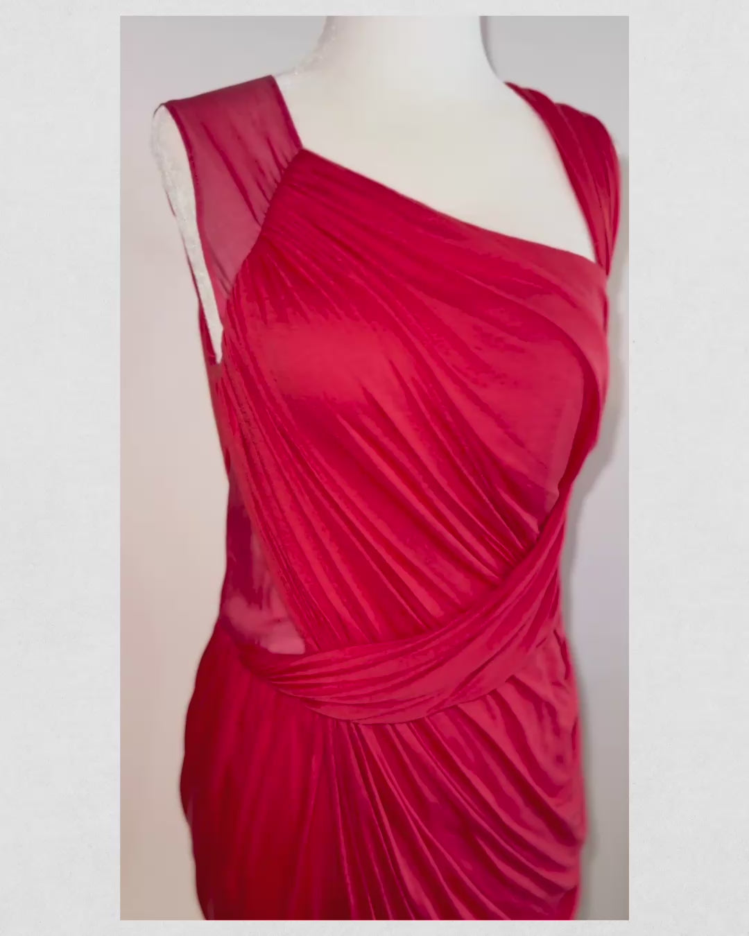 Vintage Fendi by Karl Lagerfeld Coral Draped Dress – Size 42 IT (6/8)