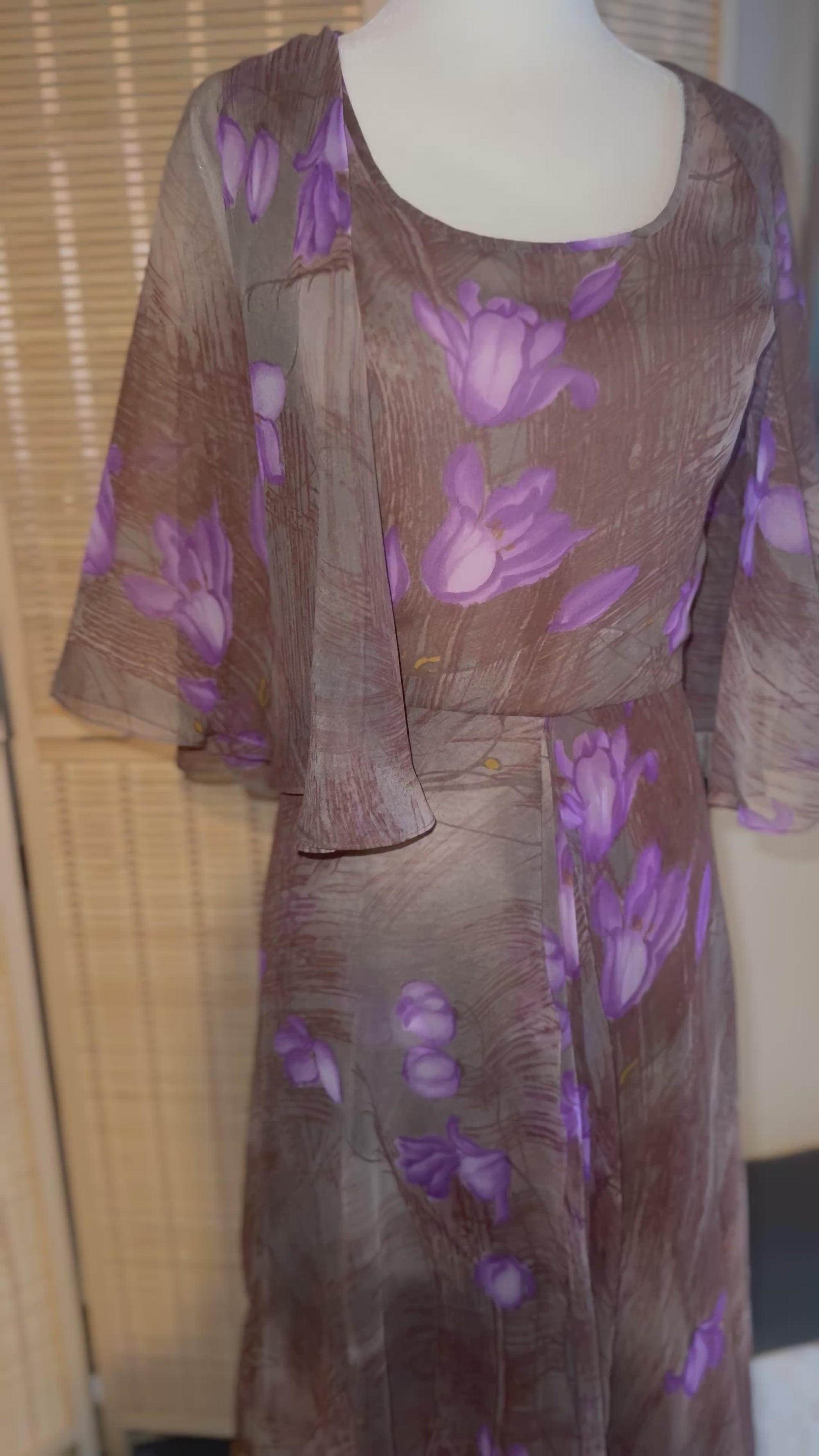 One of a kind: Mr. Blackwell Custom Floral Chiffon Gown