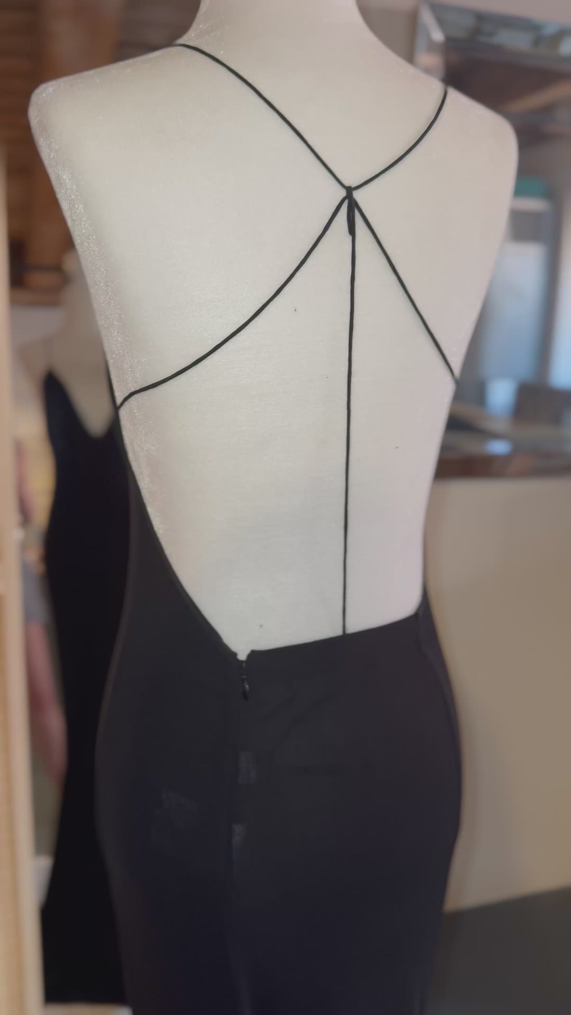 Dreamy Vionnet Black Crepe Backless Gown Size 40 IT