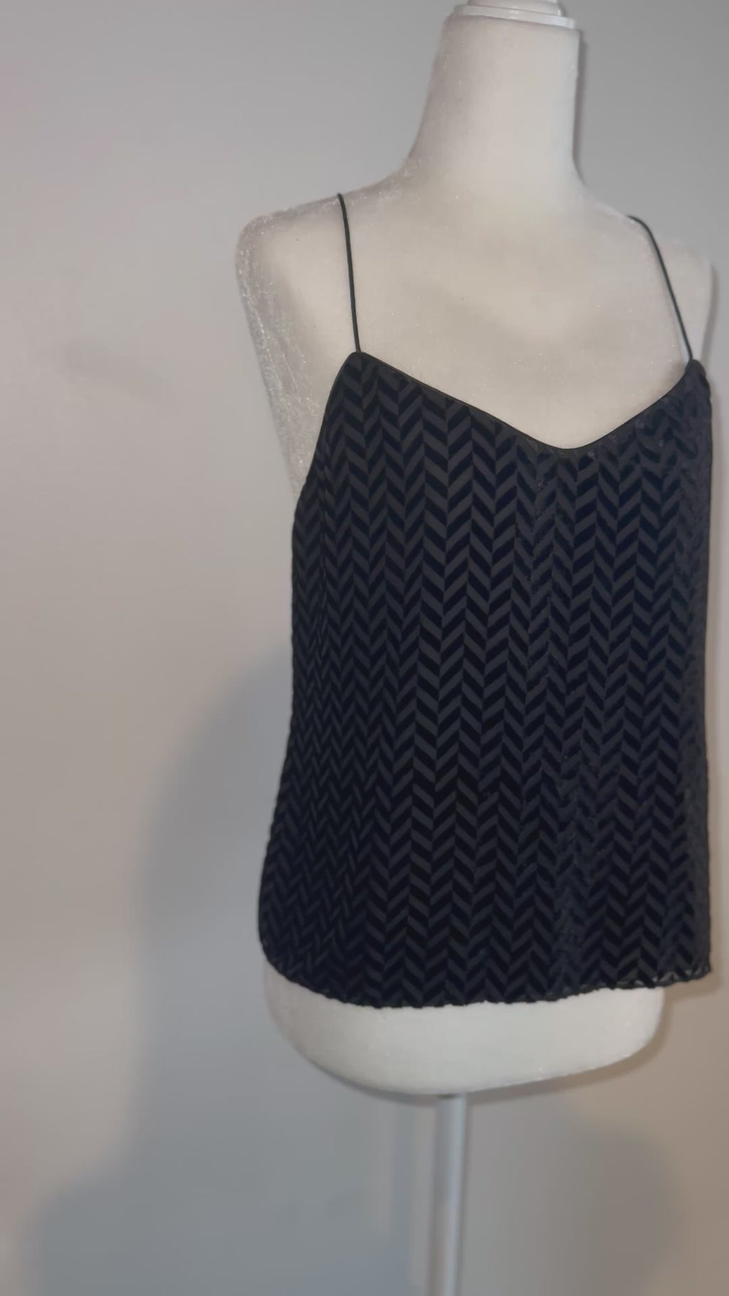 NWT Emanuel Ungaro Velvet Chevron Top Size 8