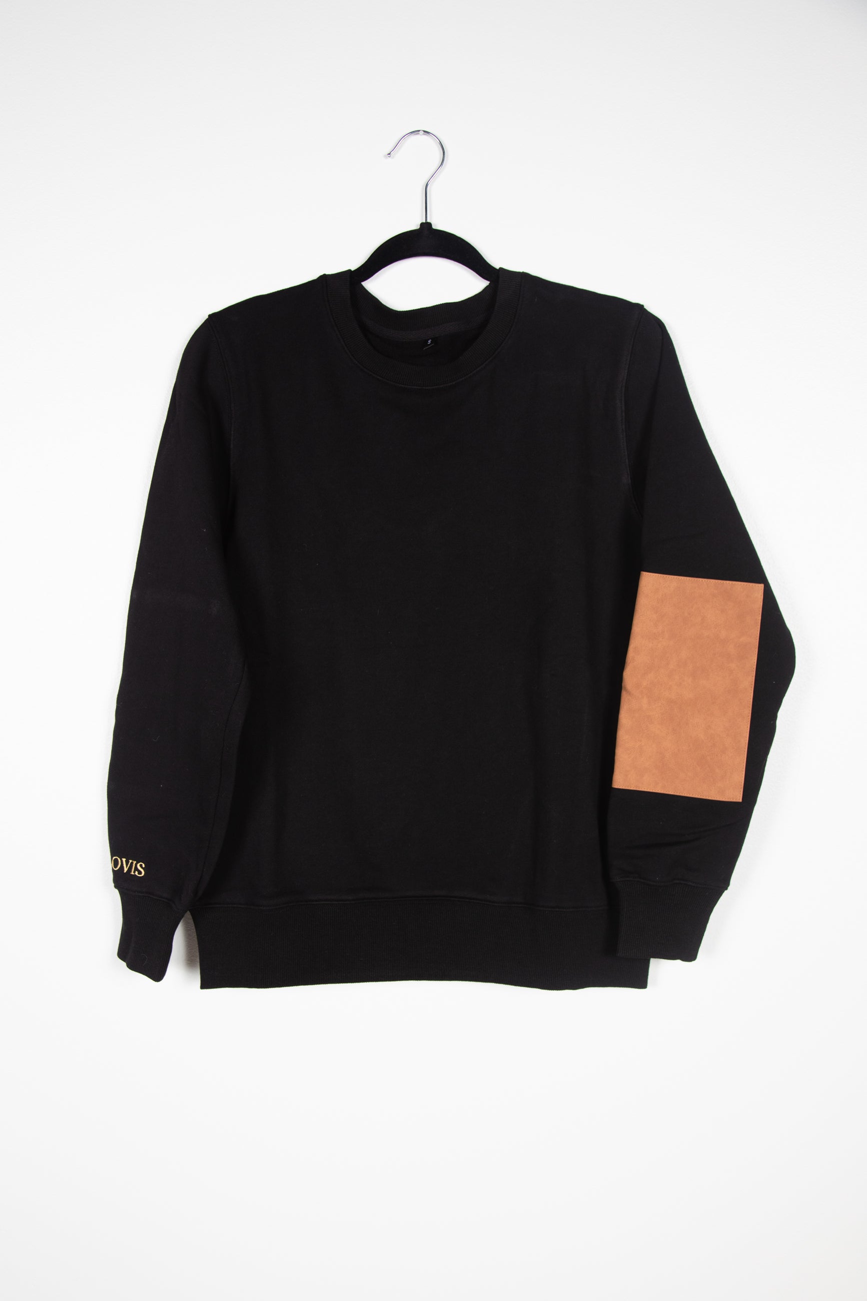The UNISEX Marquis Clovis Leather Patch Pullover