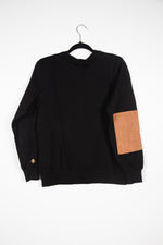 The UNISEX Marquis Clovis Leather Patch Pullover