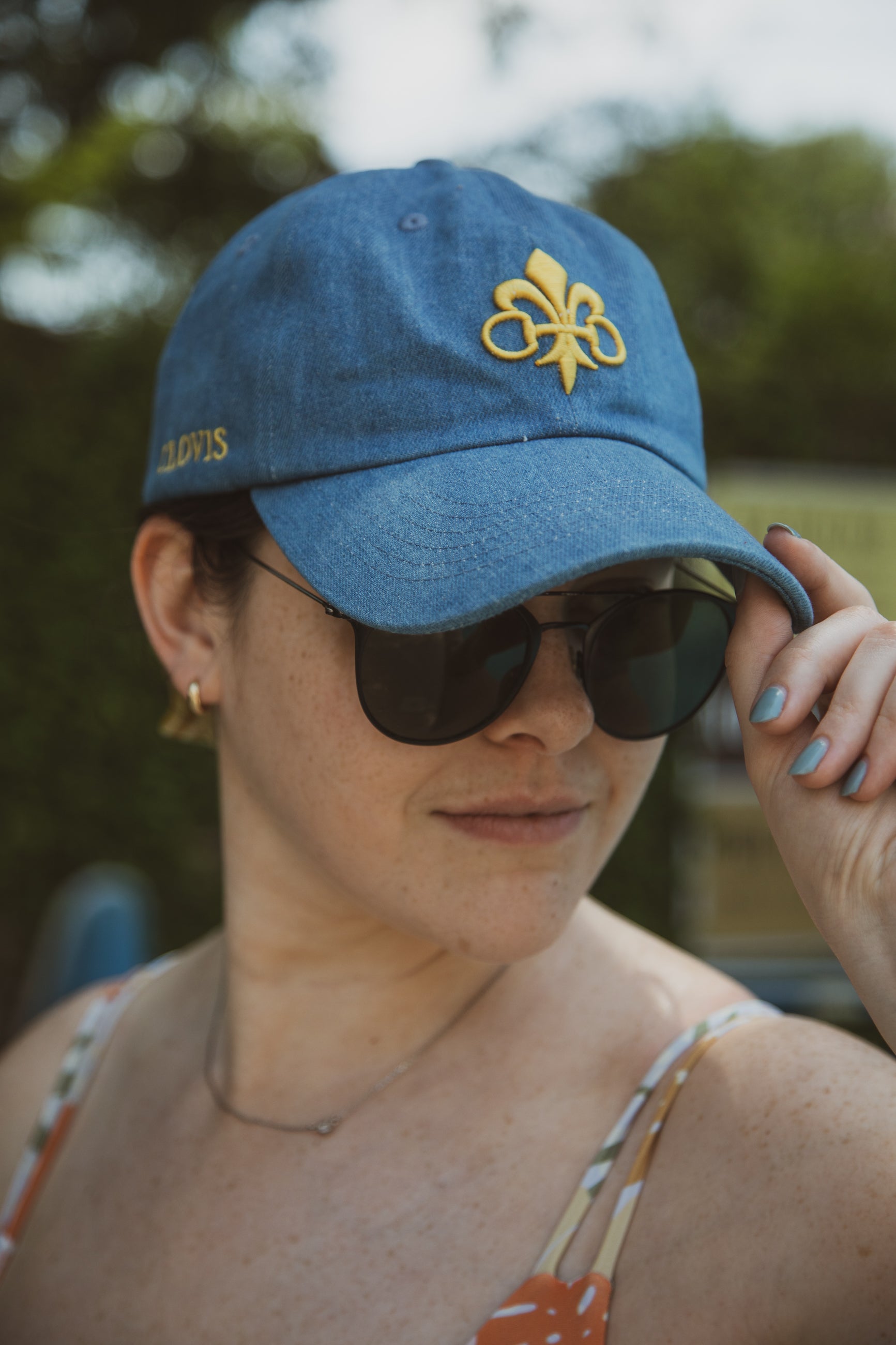 King Clovis Denim Dad Hat - Bleu